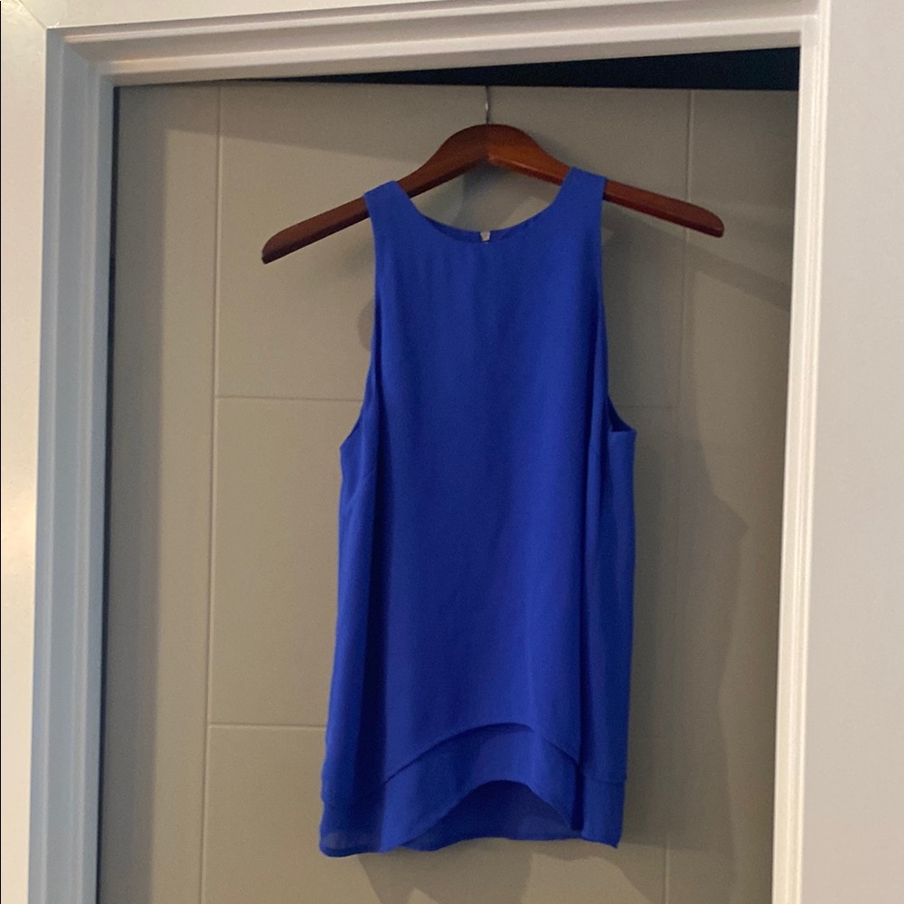 Elegant Blue Sleeveless Top
